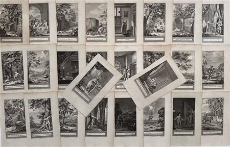 A series of prints concerning fables, late 18th century.
