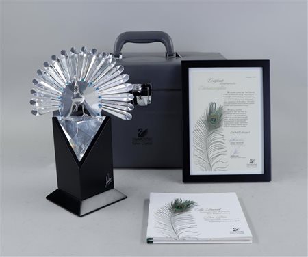 Swarovski 1998 - Limited Edition - Peacock. Minor damages.28 x 18 cm.