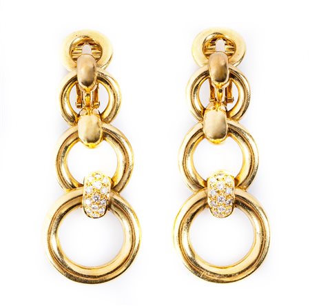 Orecchini pendenti in oro giallo 18kt