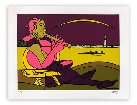 VALERIO ADAMI (1935) - Senza Titolo