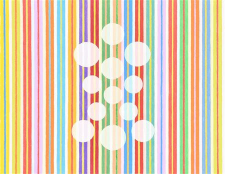 Francesco Fasano 12 PRESENZE acrilico su cartoncino, cm 40x32 sul retro:...