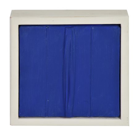 Ignoto ULTRAMARINE BLUE, 1996 acrilico e applicazioni su tela, cm 13x13,5 sul...