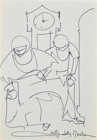 Gianni Sesia della Merla CONFESSIONE pennarello su carta, cm 30x21 firma sul...