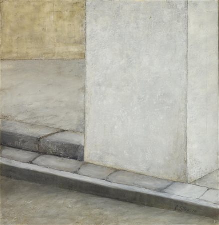 F. Silva CIGLIO DELLA STRADA, 1974 olio su tela, cm 58x54 firma e data
