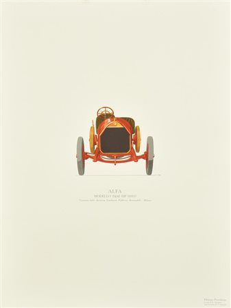 Rapi Luigi Fabio LE PRIME AUTOMOBILI ITALIANE Modello 'Alfa' stampa su carta,...
