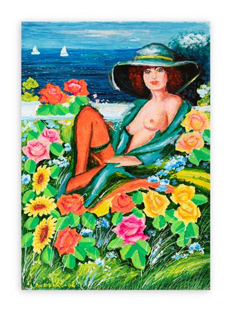 BUSINARO LEONARDO (1965) - La modella nel giardino,  2006