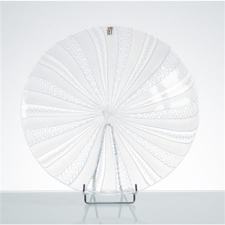 FULVIO BIANCONI E PAOLO VENINI, Piatto in vetro