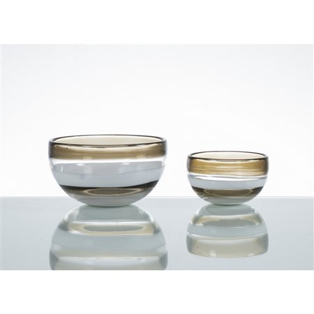 FULVIO BIANCONI, Due coppe “A fasce di colore”