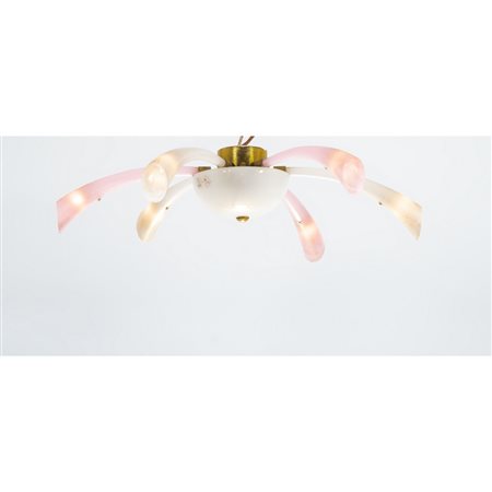 BAROVIER E TOSO, Lampada da soffitto mod. “Fuoco d’artificio”