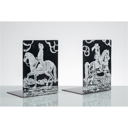 PIERO FORNASETTI, Coppia di reggilibri