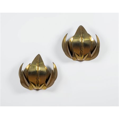 MAISON JANSEN (Attr.le), Coppia di lampade da parete