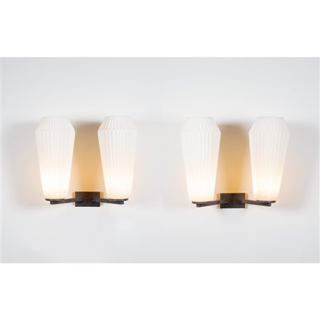 ANGELO LELLI (Attr.le), Coppia di lampade da parete