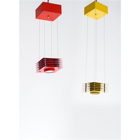 ETTORE SOTTSASS, Due lampade a sospensione modello “Hikari”