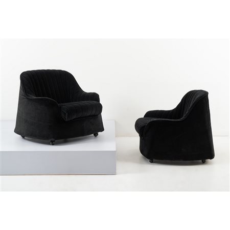 AFRA E TOBIA SCARPA, Coppia di poltrone modello “Ciprea”