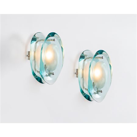 MAX INGRAND, Coppia di lampade da parete modello “2093”