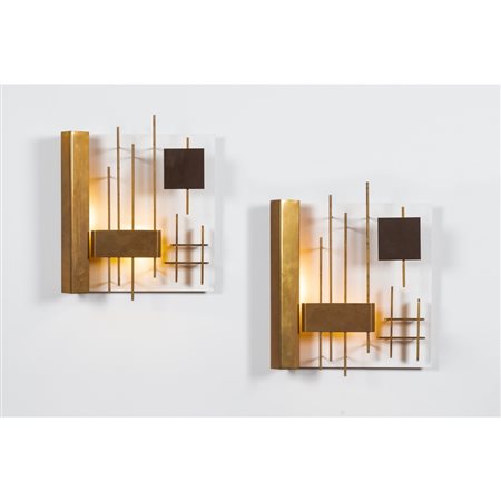 GIO PONTI, Coppia di lampade da parete modello “575”