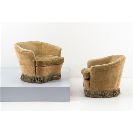 GIO PONTI (Attr.le), Coppia di poltrone