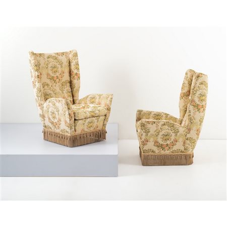 GIO PONTI (Attr.le), Coppia di poltrone