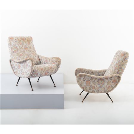 MARCO ZANUSO (Attr.le), Coppia di poltrone modello “Lady”