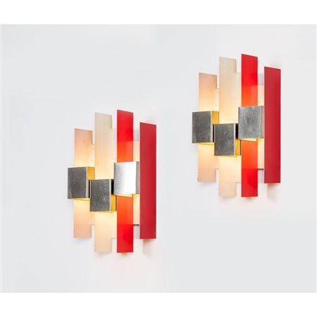 LUCI MILANO, Coppia di lampade da parete