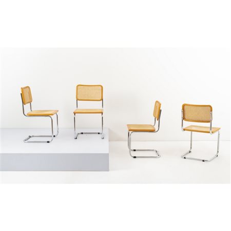 MARCEL BREUER, Quattro sedie modello “Cesca B 32”