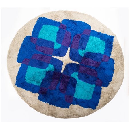 VERNER PANTON (Attr.le), Tappetto circolare