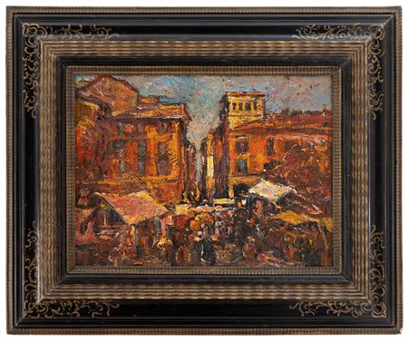 Giulio Cisari - Piacenza ''Il mercato'' 1943