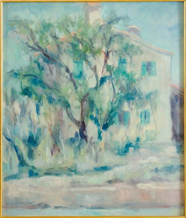 Luciano Bertacchini (Bologna 1914 – 2010), “Casa con albero”.