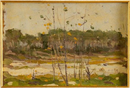 Antonio Sartini (Crespellano 1889 - Bazzano 1954), “Paesaggio”.