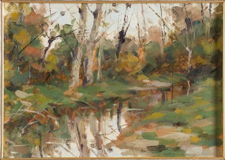 Antonio Sartini (Crespellano 1889 - Bazzano 1954), “Paesaggio”.