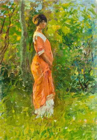 Artista Anonimo, “Fanciulla nel bosco”. 