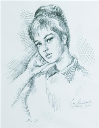 Gino Marzocchi (Molinella 1895 - Bologna 1981), “Ritratto femminile”, 1979.