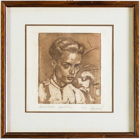 Gino Marzocchi (Molinella 1895 - Bologna 1981), “Autoritratto”, 1919.