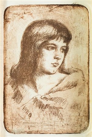 Gino Marzocchi (Molinella 1895 - Bologna 1981), “Ritratto femminile”.