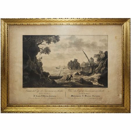 Veduta di Capo Taormina in Sicilia, 19th secolo