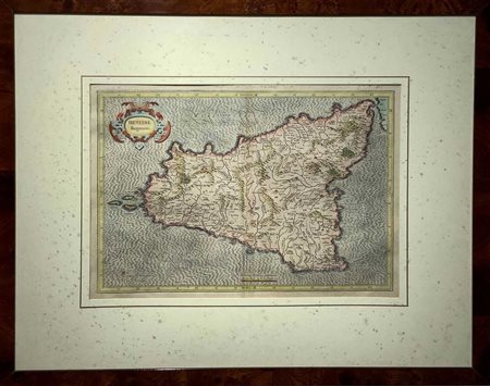 Gerhard Kremer (Rupelmonde 1512-Duisburg 1594)  - Siciliae Regnum, carta geografica, 1589