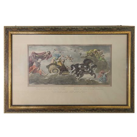 Carro di Aurora, grande incisione., 20th secolo