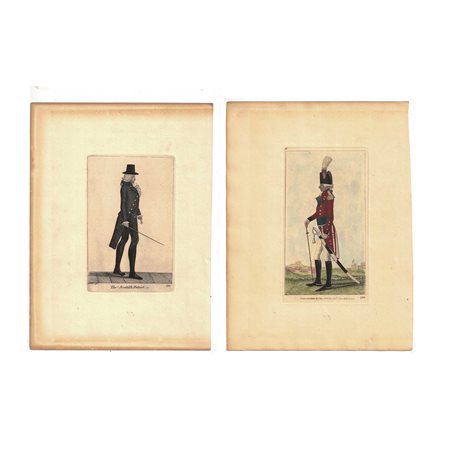 John  Kay (1742-1826)  - Coppia di stampe umoristiche