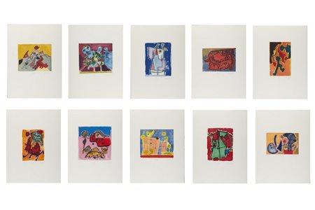 CORNEILLE (1922 - 2010) - CARTELLA COMPOSTA DA N. 10 FOGLI.