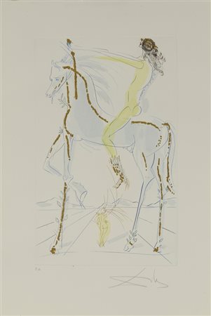 DALI' SALVADOR (1904 - 1989) - LE CHEVAL DU PHARAON.