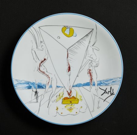 DALI' SALVADOR (1904 - 1989) - PHILOSOPHE ECRASE PAR LE COSMOS.