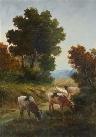 SARTORI CARLO (1921 - 2010) - ANIMALI AL PASCOLO.