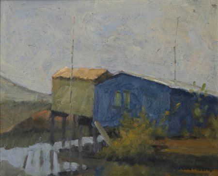 MORANDI RENZO (1914 - 2008) - CAPANNO DA PESCA .