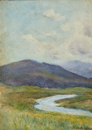 STIEGER OSWALD (1857 - 1924) - A GLEAM AN AUTUMN DAY.