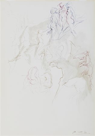 MURER AUGUST (1922 - 1985) - STUDIO DI FIGURE E ECAVALLI.