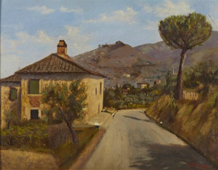 PANCRAZI GRASSI RUGGERO (1900 - 1974) - IN VISTA DI CORTONA .