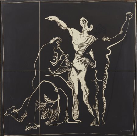 ORTEGA JOSE'  (1921 - 1990) - SUONATRICE DI FLAUTO, (1972).