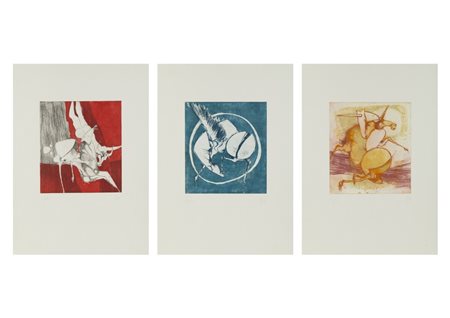 ARNOLDI NAG (n. 1928) - CARTELLA COMPOSTA DA N.3 FOGLI: I CAVALLI DI ACHILLE.