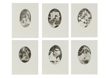 ARNOLDI NAG (n. 1928) - CARTELLA COMPOSTA DA N.6 FOGLI: RITRATTI DI ARLECCHINO.