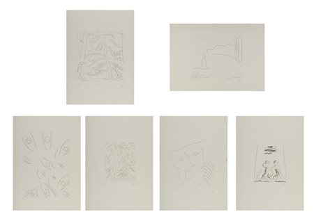 GUIDI VIRGILIO (1891 - 1984) - CARTELLA : DUE POESIE, SEI INCISIONI ALL'ACQUAFORTE.